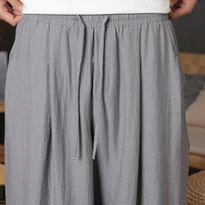 Pantalon décontracté uni avec cordon de serrage et poches pour homme Motif Buddha Stones - image 29