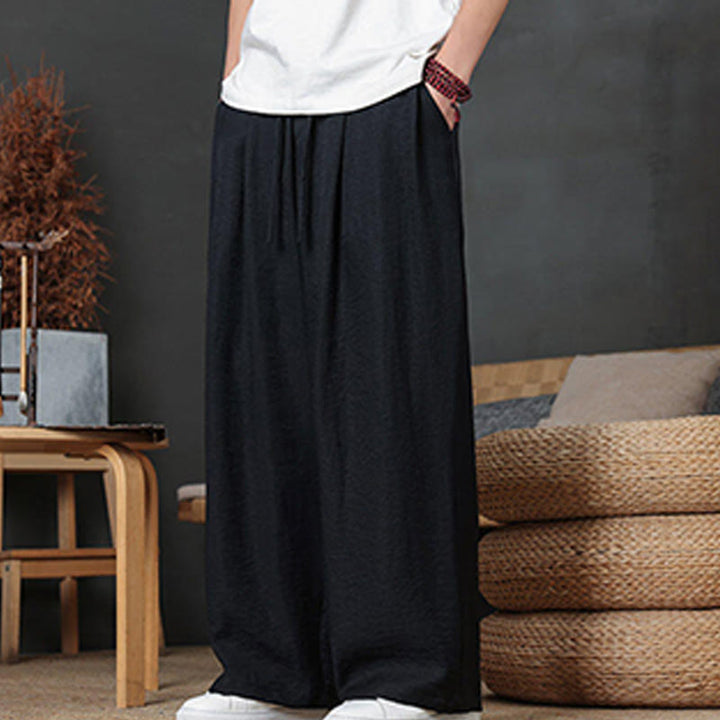 Pantalon décontracté uni avec cordon de serrage et poches pour homme Motif Buddha Stones - image 36