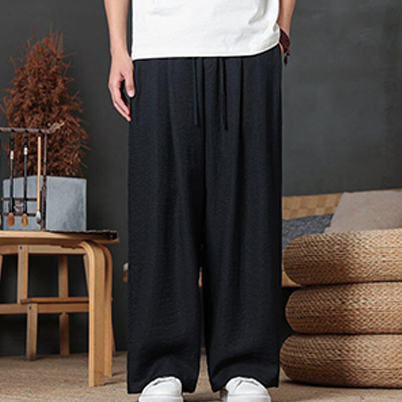 Pantalon décontracté uni avec cordon de serrage et poches pour homme Motif Buddha Stones - image 37