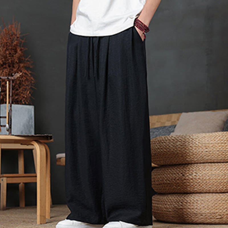 Pantalon décontracté uni avec cordon de serrage et poches pour homme Motif Buddha Stones - image 36