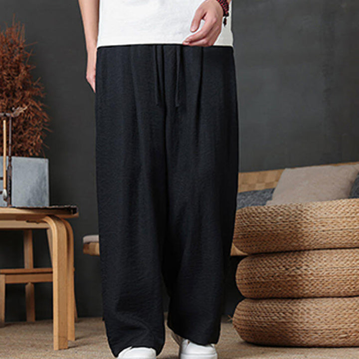Pantalon décontracté uni avec cordon de serrage et poches pour homme Motif Buddha Stones - image 33