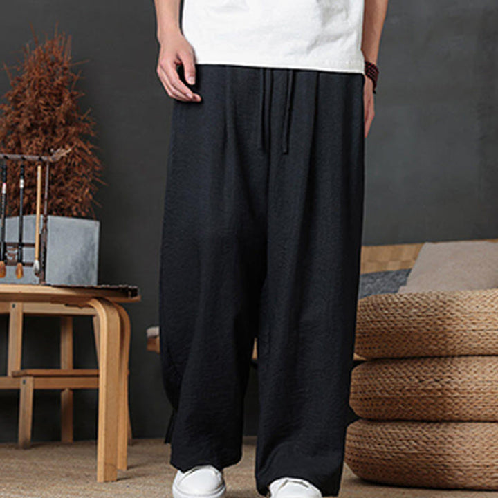 Pantalon décontracté uni avec cordon de serrage et poches pour homme Motif Buddha Stones - image 35