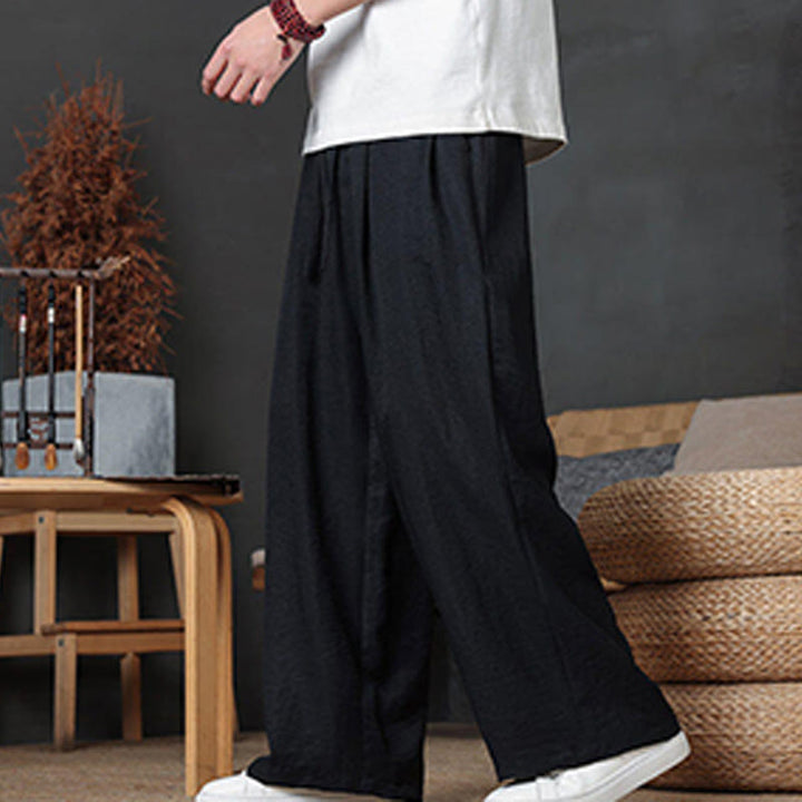 Pantalon décontracté uni avec cordon de serrage et poches pour homme Motif Buddha Stones - image 38