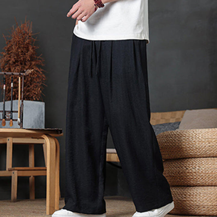 Pantalon décontracté uni avec cordon de serrage et poches pour homme Motif Buddha Stones - image 39