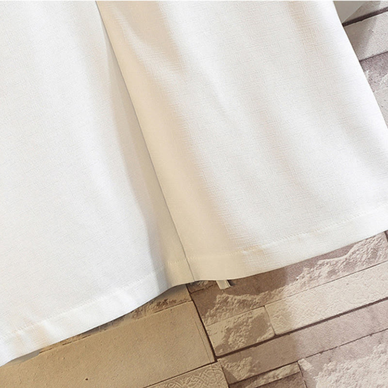 Veste kimono ouverte pour homme, broderie de Buddha Stones, dragon, phénix, nuage de bon augure, vagues, feuilles, grues - image 31