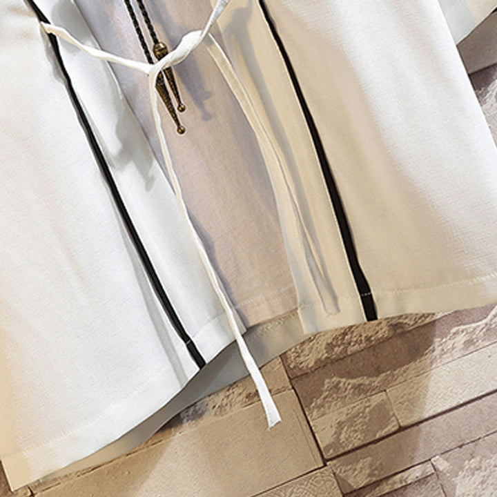 Veste kimono ouverte pour homme, broderie de Buddha Stones, dragon, phénix, nuage de bon augure, vagues, feuilles, grues - image 29