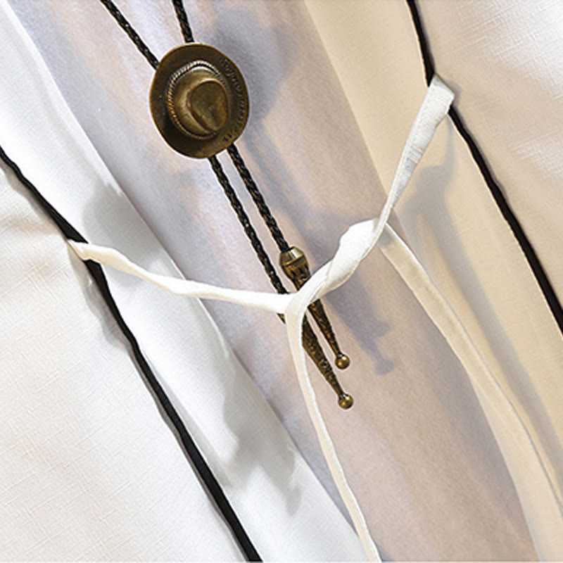 Veste kimono ouverte pour homme, broderie de Buddha Stones, dragon, phénix, nuage de bon augure, vagues, feuilles, grues - image 28