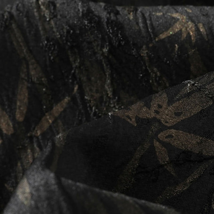 Chemise homme en lin à manches mi-longues et jacquard de bambou doré Buddha Stones Summer - image 7