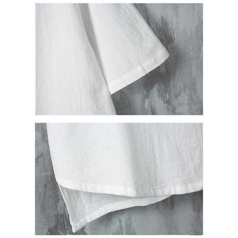 Chemise d'été en coton à manches courtes pour homme, motif Buddha Stones, motif grenouille et boutons - image 6