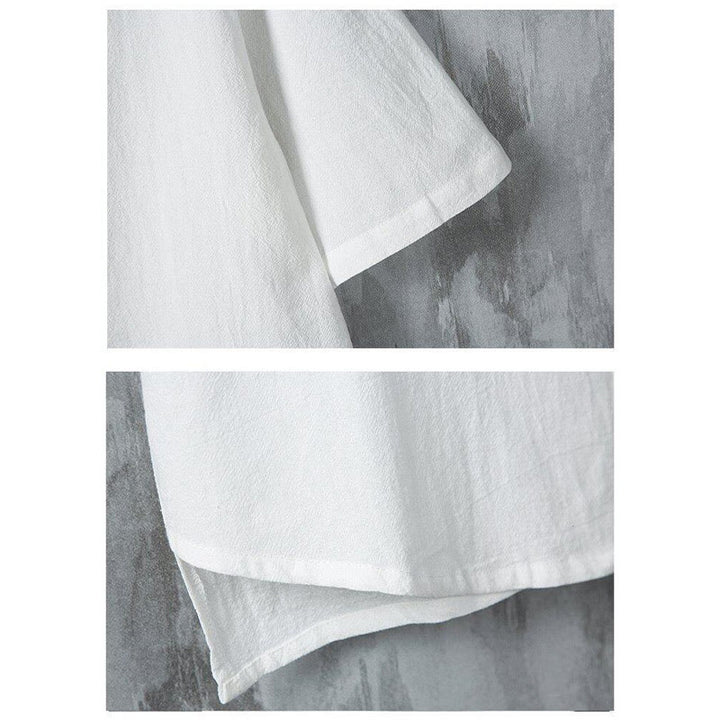 Chemise d'été en coton à manches courtes pour homme, motif Buddha Stones, motif grenouille et boutons - image 6