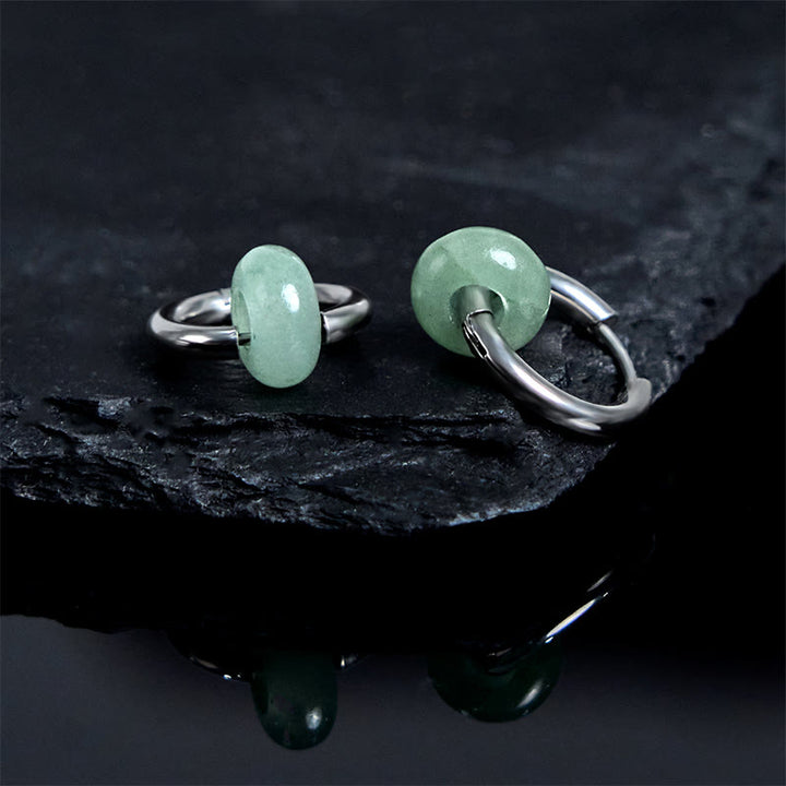 Buddha Stones Boucles d'oreilles renforcées en acier titane