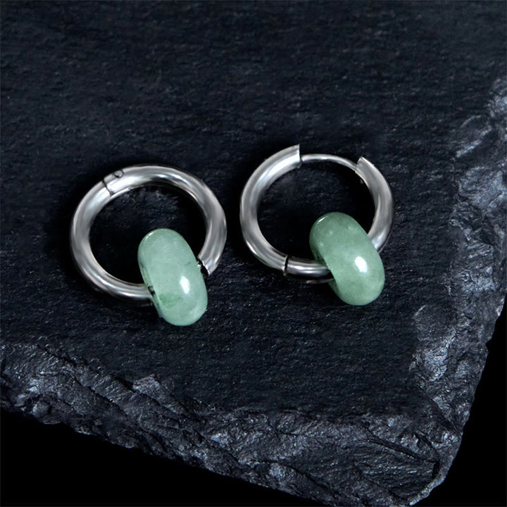 Buddha Stones Boucles d'oreilles renforcées en acier titane