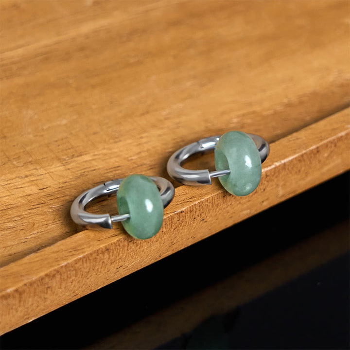 Buddha Stones Boucles d'oreilles renforcées en acier titane