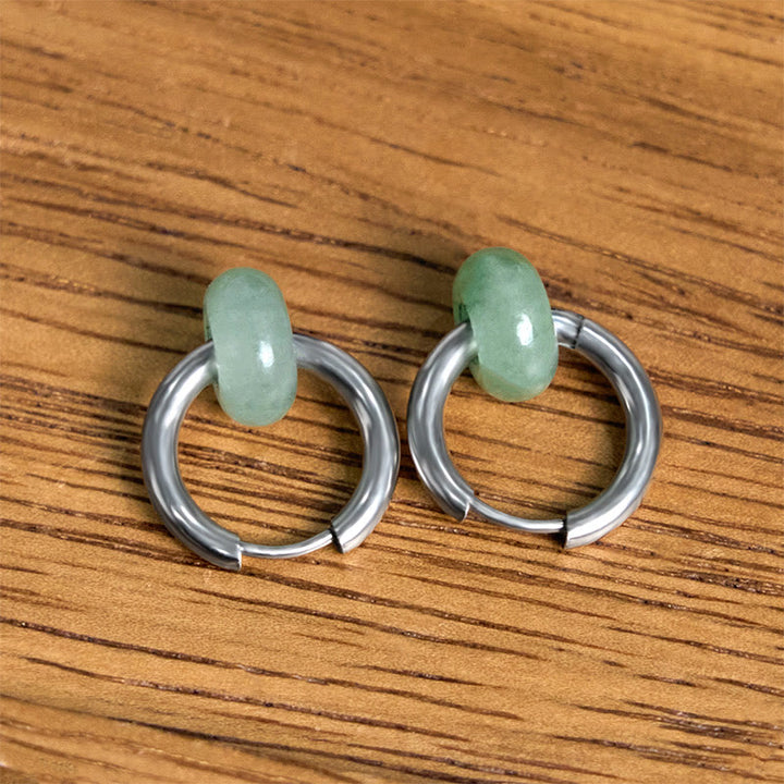 Buddha Stones Boucles d'oreilles renforcées en acier titane