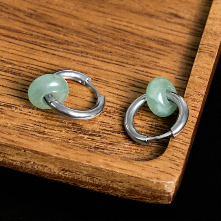Buddha Stones Boucles d'oreilles renforcées en acier titane