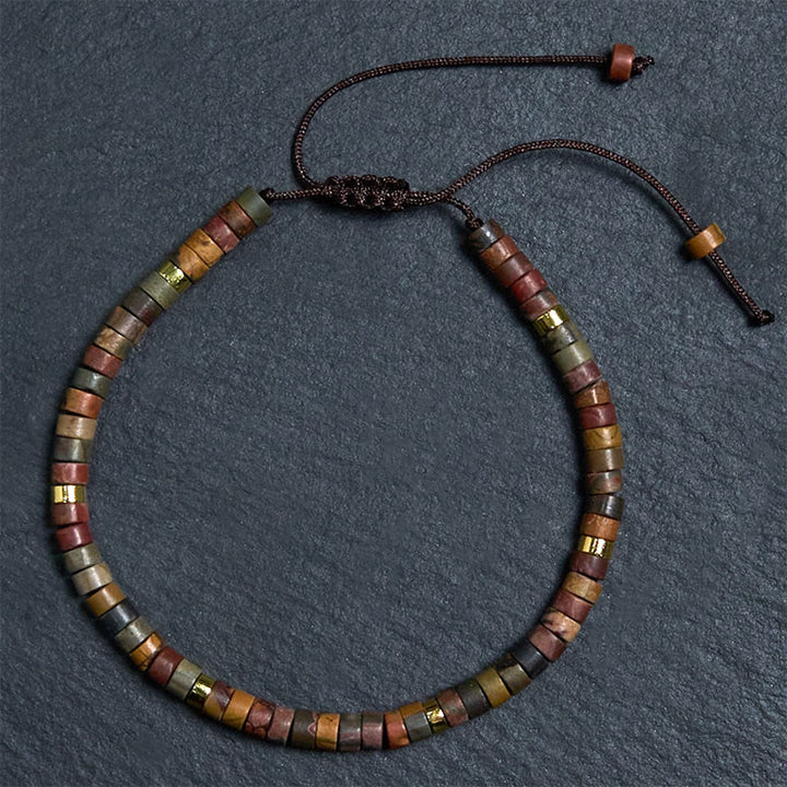 Bracelet de perles d'espacement en rhodonite et Buddha Stones pour la guérison des relations