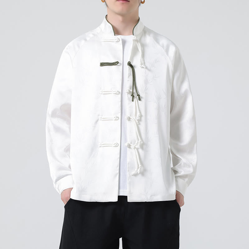 Chemise à manches longues pour homme, motif jacquard de Buddha Stones , motif grenouille chinoise, boutons