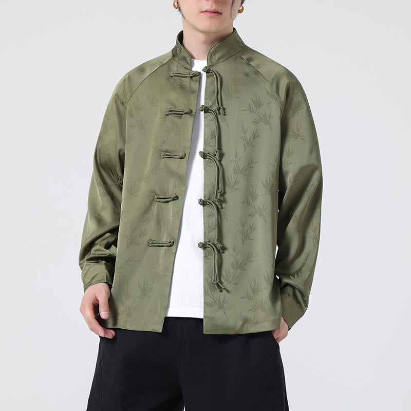 Chemise à manches longues pour homme, motif jacquard de Buddha Stones , motif grenouille chinoise, boutons - image 6