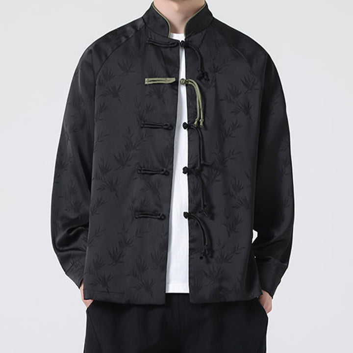 Chemise à manches longues pour homme, motif jacquard de Buddha Stones , motif grenouille chinoise, boutons - image 25
