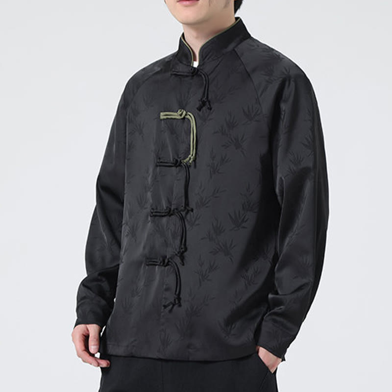 Chemise à manches longues pour homme, motif jacquard de Buddha Stones , motif grenouille chinoise, boutons - image 22