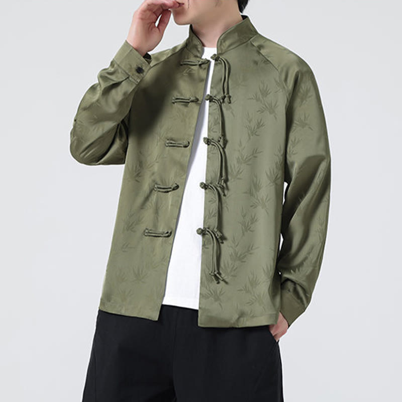 Chemise à manches longues pour homme, motif jacquard de Buddha Stones , motif grenouille chinoise, boutons