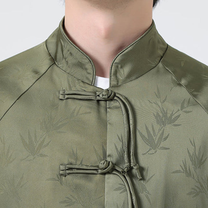 Chemise à manches longues pour homme, motif jacquard de Buddha Stones , motif grenouille chinoise, boutons - image 8