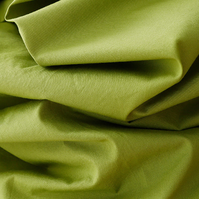 Robe mi-longue vintage à lacets et manches bouffantes trois-quarts en coton et lin avec poches - image 4