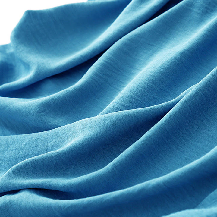 Robe midi décontractée en coton et lin, à lacets, faite à la main, avec poches - image 10