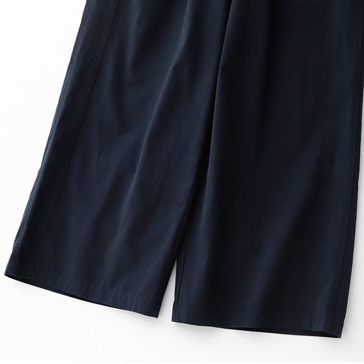 Pantalon ample en coton et lin pour femme, taille haute, couleur unie, avec poches , Buddha Stones printemps