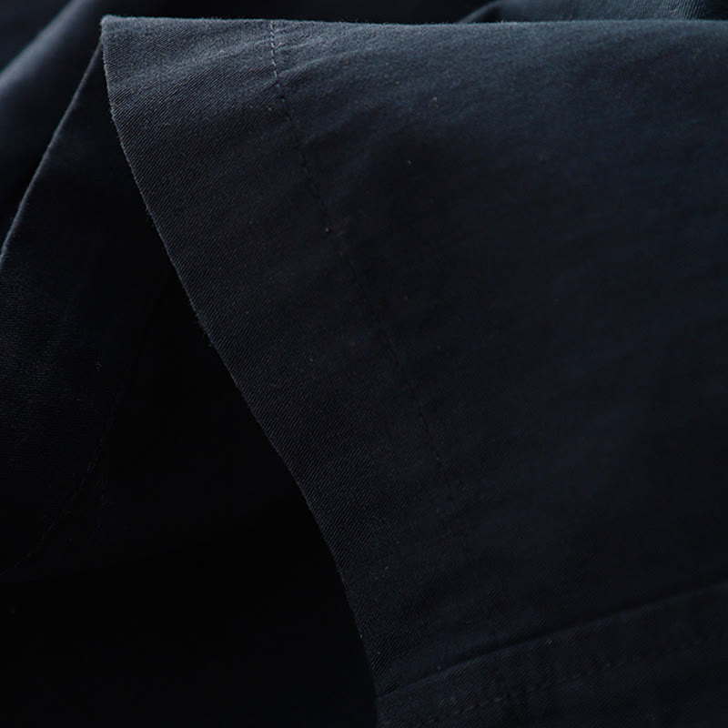 Pantalon ample en coton et lin pour femme, taille haute, couleur unie, avec poches , Buddha Stones printemps - image 14