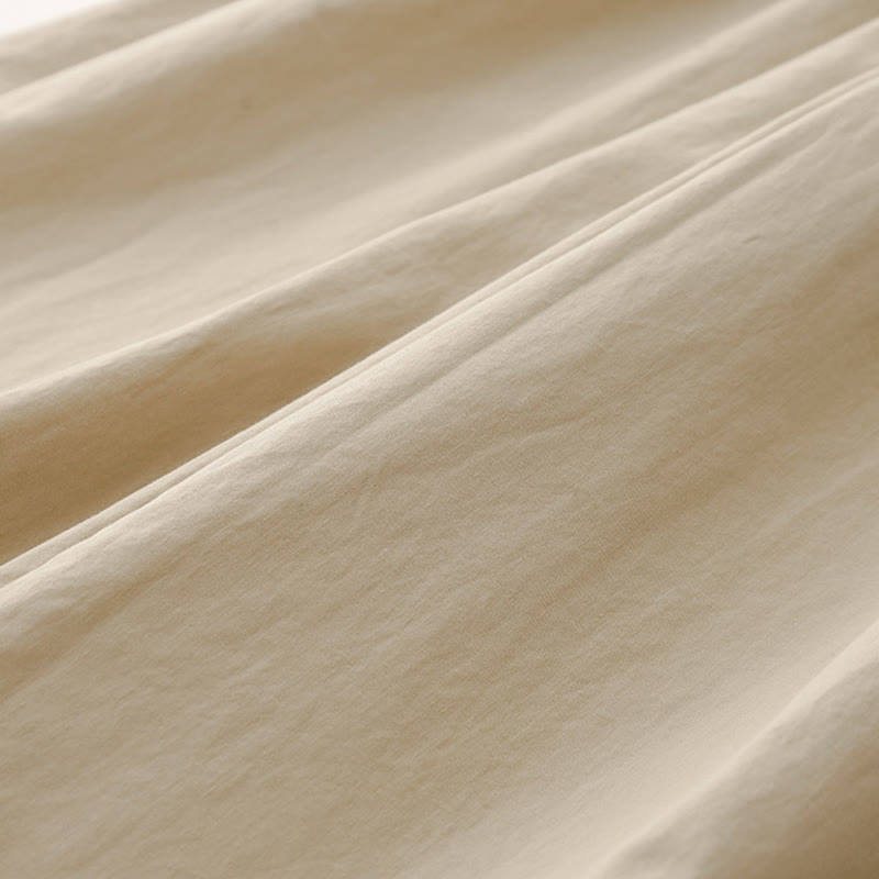 Pantalon ample en coton et lin pour femme, taille haute, couleur unie, avec poches , Buddha Stones printemps - image 20