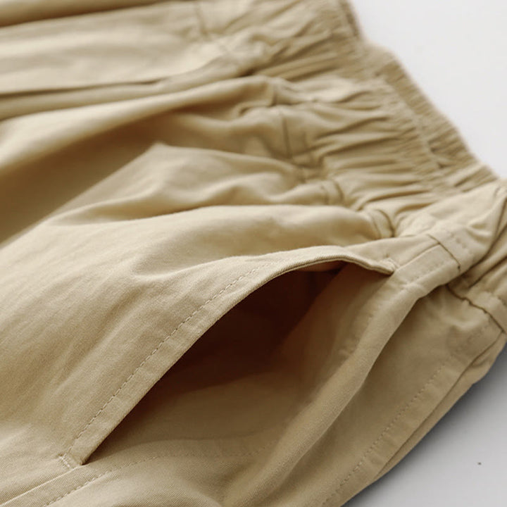 Pantalon ample en coton et lin pour femme, taille haute, couleur unie, avec poches , Buddha Stones printemps