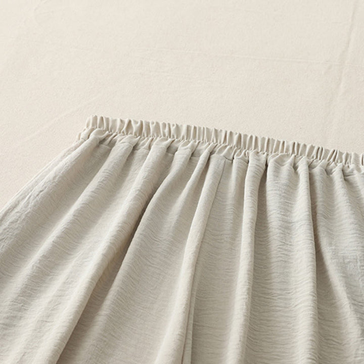 Pantalon décontracté en coton et lin pour femme, style Buddha Stones uni, avec poches, longueur 7-8, motif grenouille et boutons - image 3