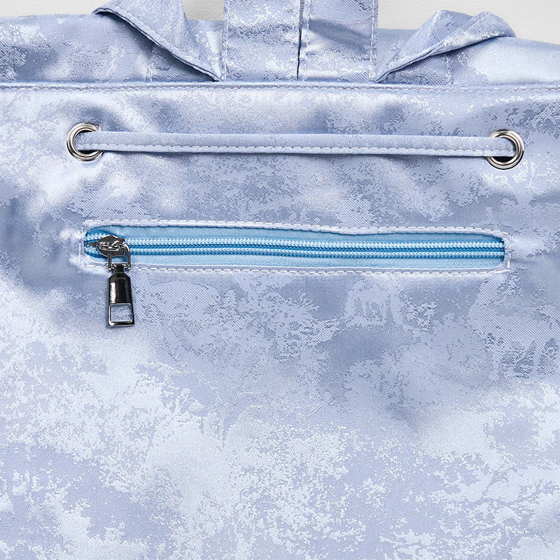 Sac à dos en coton et polyester de grande capacité, brodé de camélia bleu fait main, Buddha Stones