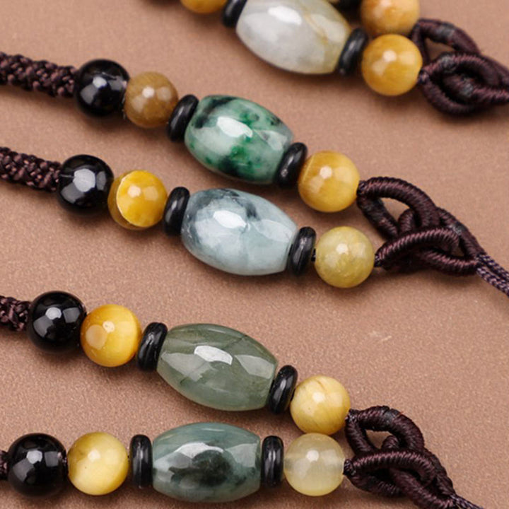 Buddha Stones Collier pendentif en laiton et cuivre, symbole de chance et de fortune, avec le caractère Fu et la corde. - image 2