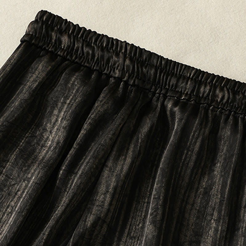 Pantalon femme décontracté à motif de lignes verticales et artistiques Buddha Stones, longueur cheville, avec cordon de serrage et poches