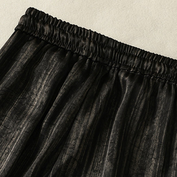 Pantalon femme décontracté à motif de lignes verticales et artistiques Buddha Stones, longueur cheville, avec cordon de serrage et poches - image 13