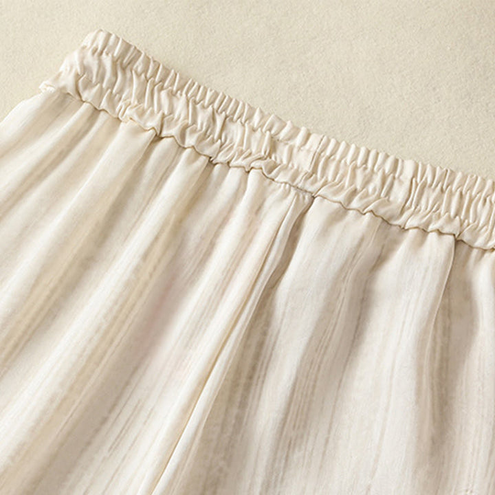 Pantalon femme décontracté à motif de lignes verticales et artistiques Buddha Stones, longueur cheville, avec cordon de serrage et poches - image 5