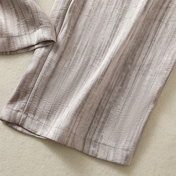 Pantalon femme décontracté à motif de lignes verticales et artistiques Buddha Stones, longueur cheville, avec cordon de serrage et poches