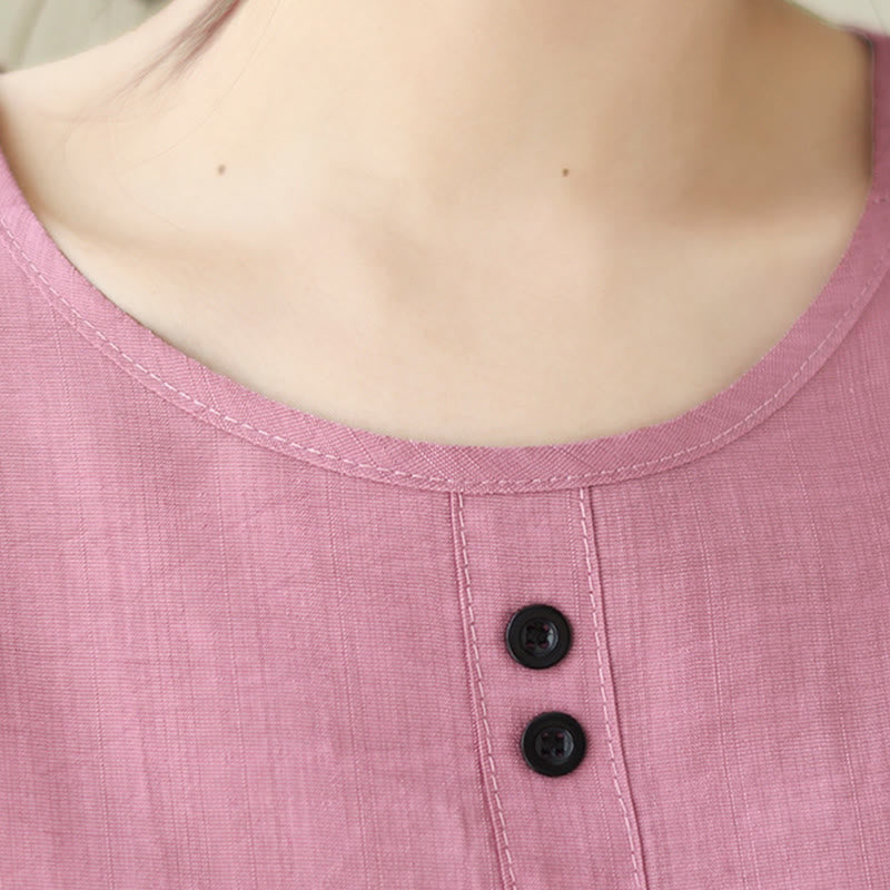 T-shirt décontracté d'été à manches courtes et col rond pour femme, en polyester, motif Buddha Stones - image 7