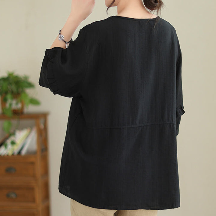 T-shirt décontracté d'été à manches courtes et col rond pour femme, en polyester, motif Buddha Stones - image 19