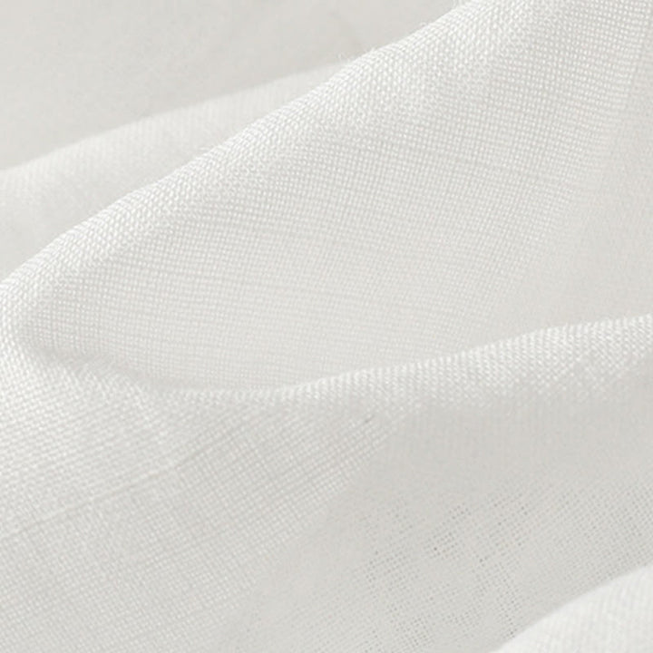 Chemise décontractée à manches trois-quarts en coton et lin pour femme, motif Buddha Stones, couleur unie, col ras du cou - image 16