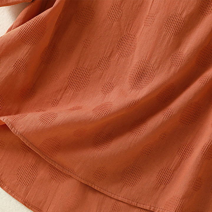 Chemise ample à manches courtes et col ras du cou pour femme, en coton, motif Buddha Stones - image 10