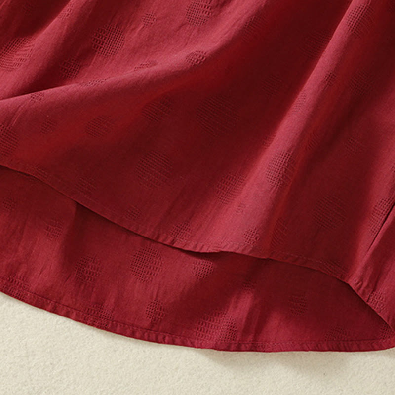 Chemise ample à manches courtes et col ras du cou pour femme, en coton, motif Buddha Stones - image 17