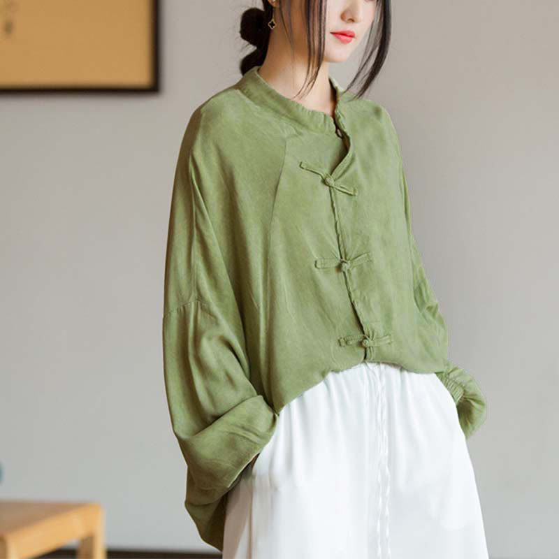 Chemise à manches longues à boutons de grenouille avec Buddha Stones Haut de méditation Zen Tai Chi Veste de vêtement Hanfu - image 14