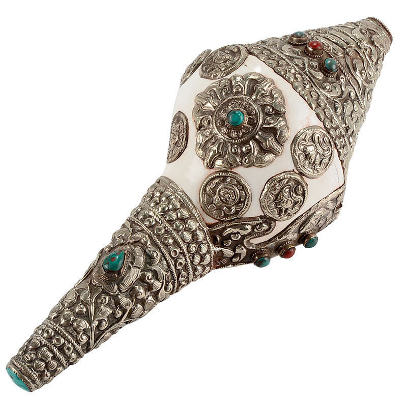 Coquillage de conque tibétain naturel Shankha, décoration porte-bonheur pour la maison - image 17