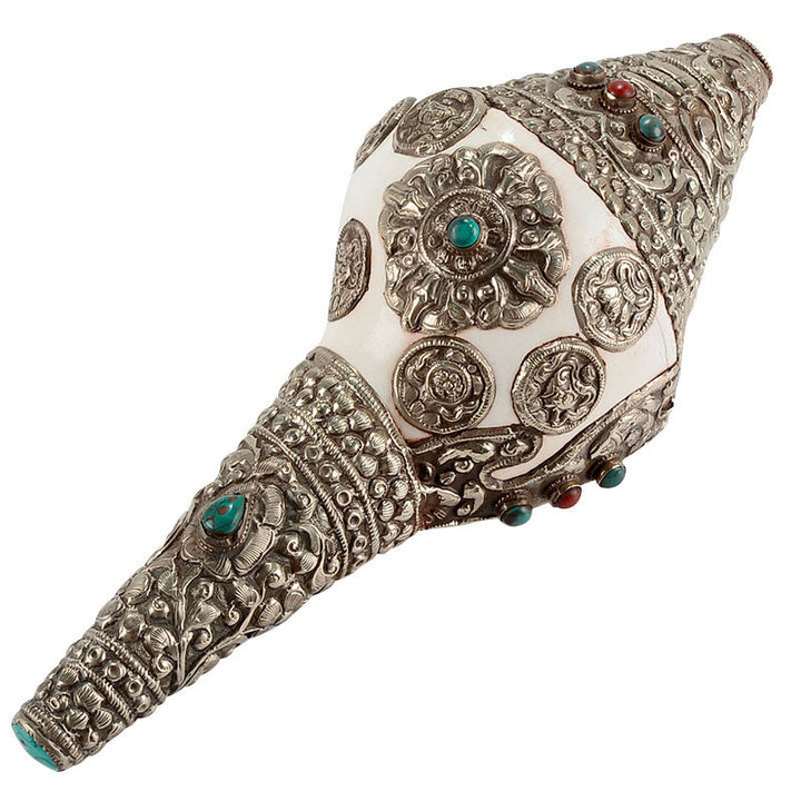 Coquillage de conque tibétain naturel Shankha, décoration porte-bonheur pour la maison - image 17