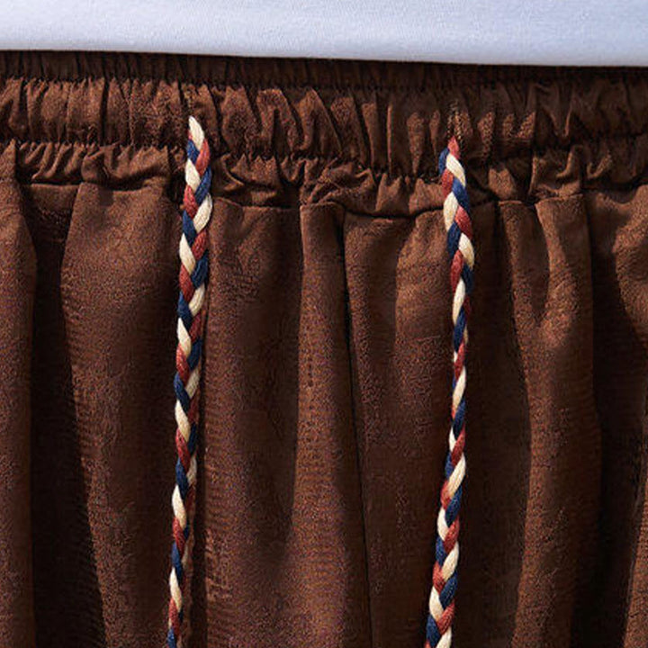 Pantalon homme avec cordon de serrage et poches, motif broderie Buddha Stones , longueur 7-8 - image 17