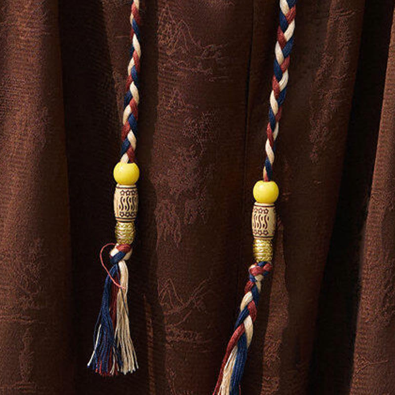 Pantalon homme avec cordon de serrage et poches, motif broderie Buddha Stones , longueur 7-8 - image 18