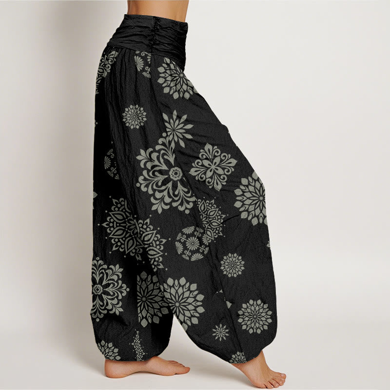 Pantalon sarouel décontracté à taille élastique pour femme avec motif mandala et Buddha Stones - image 3